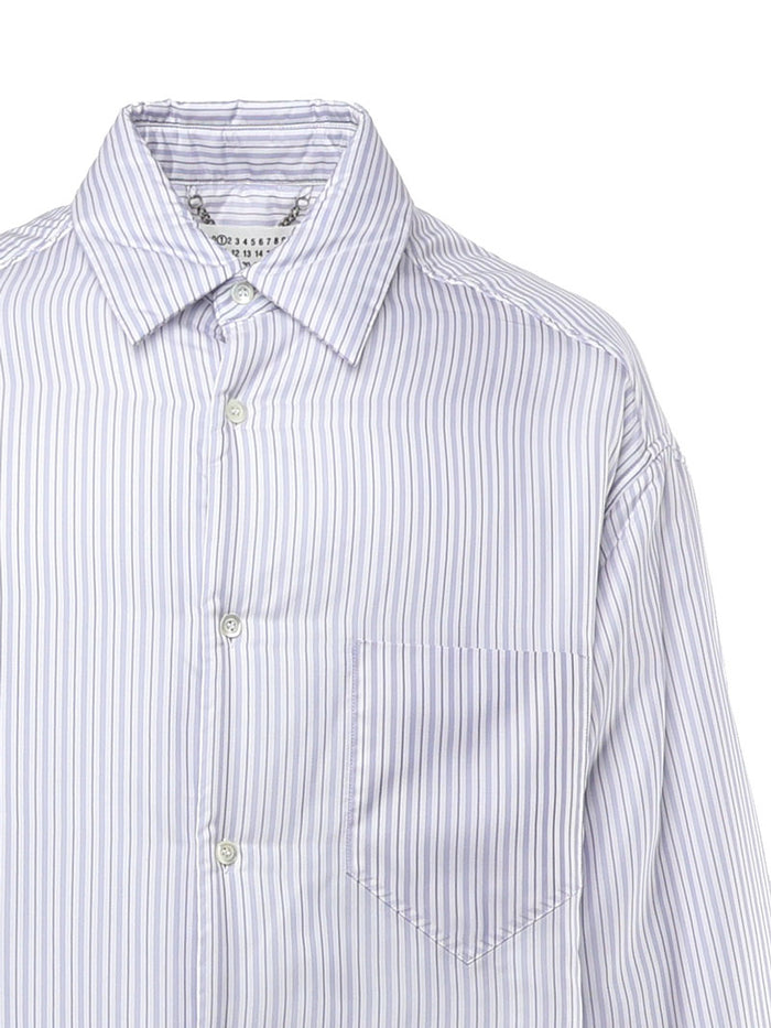 Maison Margiela Shirts White, Blue Cupro