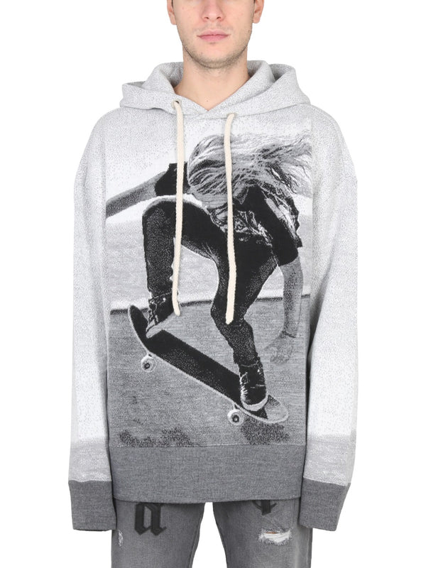 Hooded Shirt Grey Acrylic Jumpers