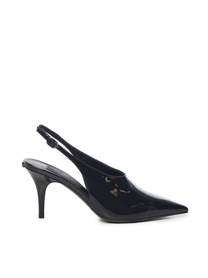 Valentino Garavani With Heel Black Patent Leather