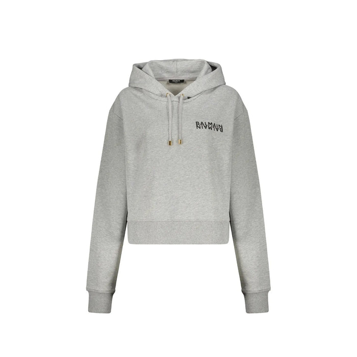 Logo Hoodie Gray Cotton