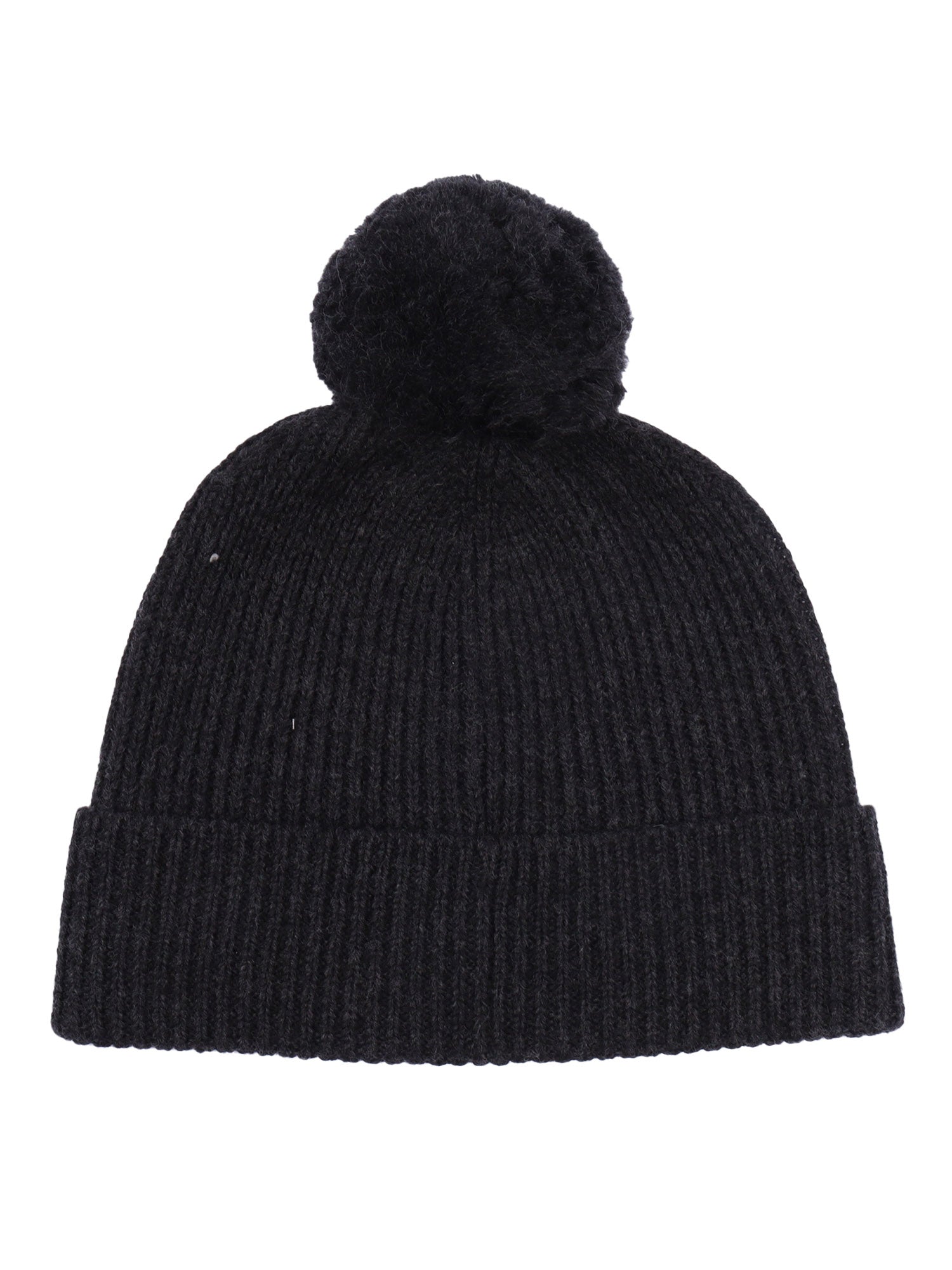 P. Vincienne Cardigan Stitch Cap Black Hat