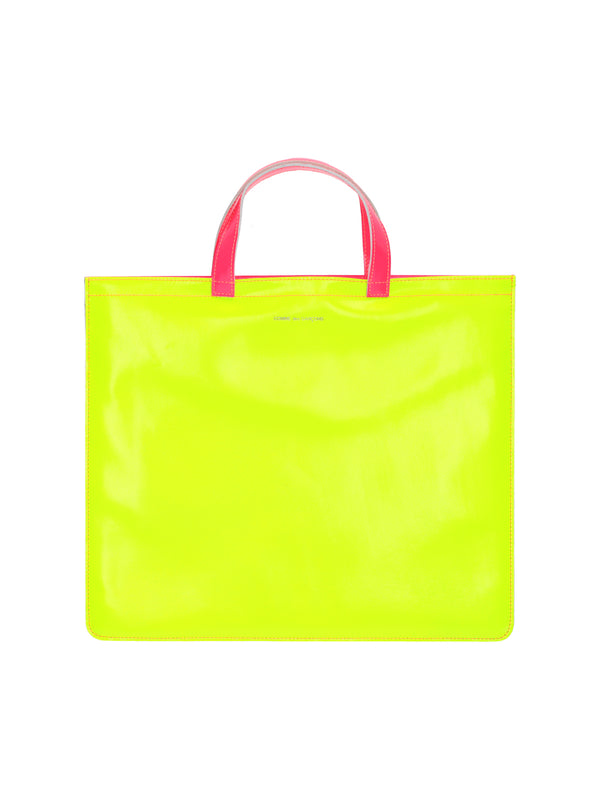 Comme Des Garcons Wallet Coated leather tote bag in yellow