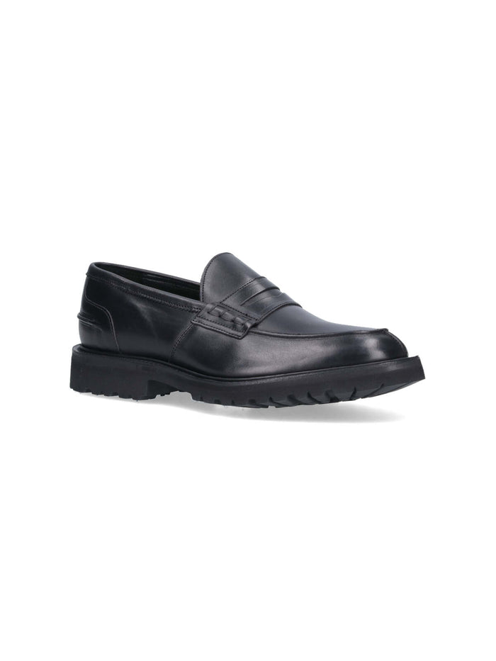 Trickers Flat Shoes Black Pelle