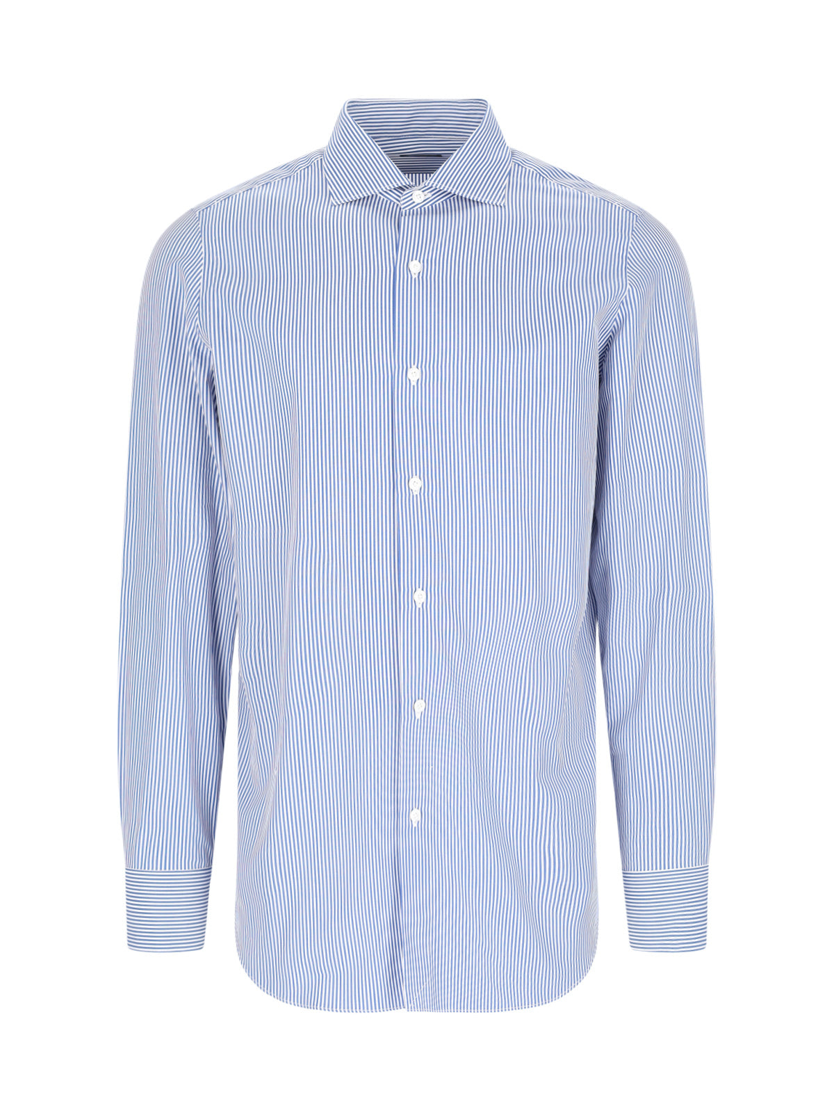 Finamore Shirts Blue Cotone