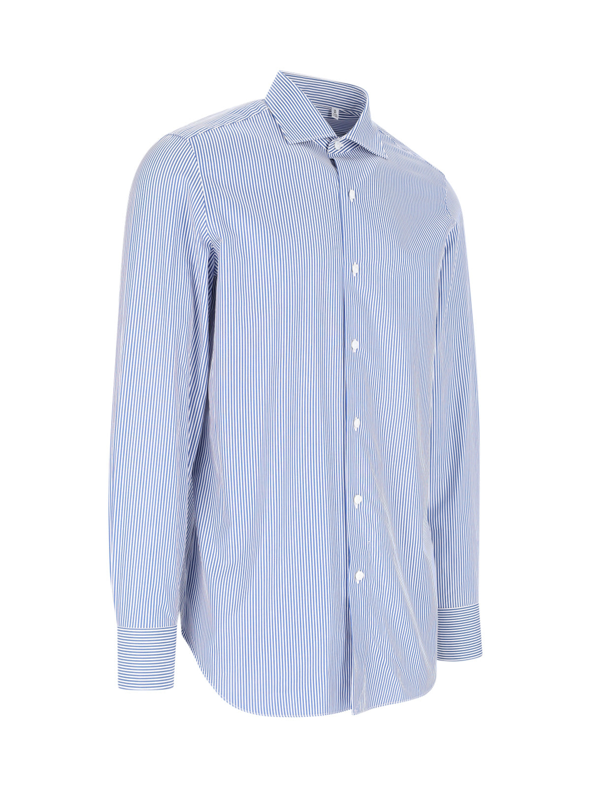 Finamore Shirts Blue Cotone