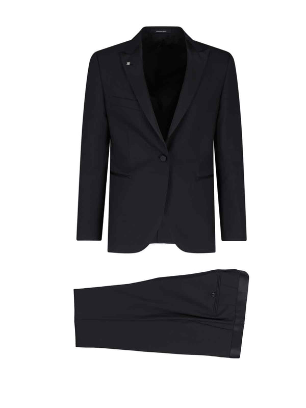 Tagliatore 83% virgin wool pant suit in black