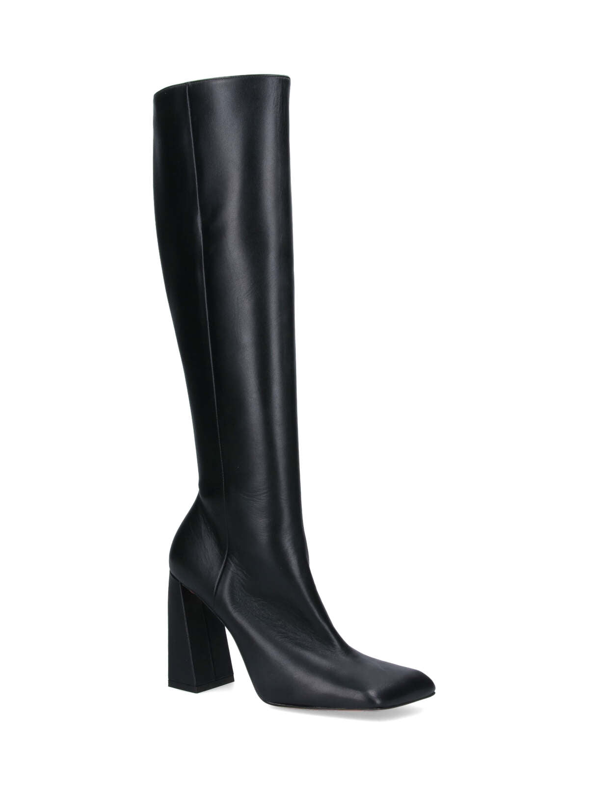 Amina Muaddi Boots Black Pelle