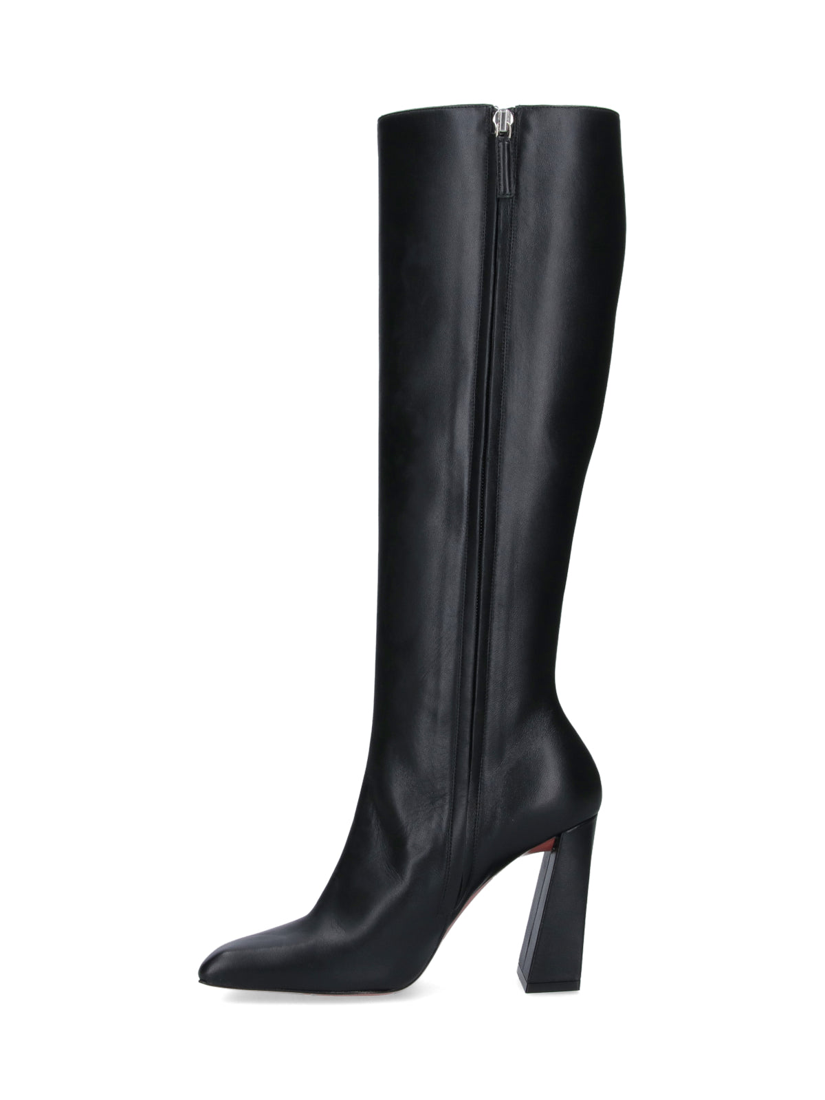 Amina Muaddi Boots Black Pelle