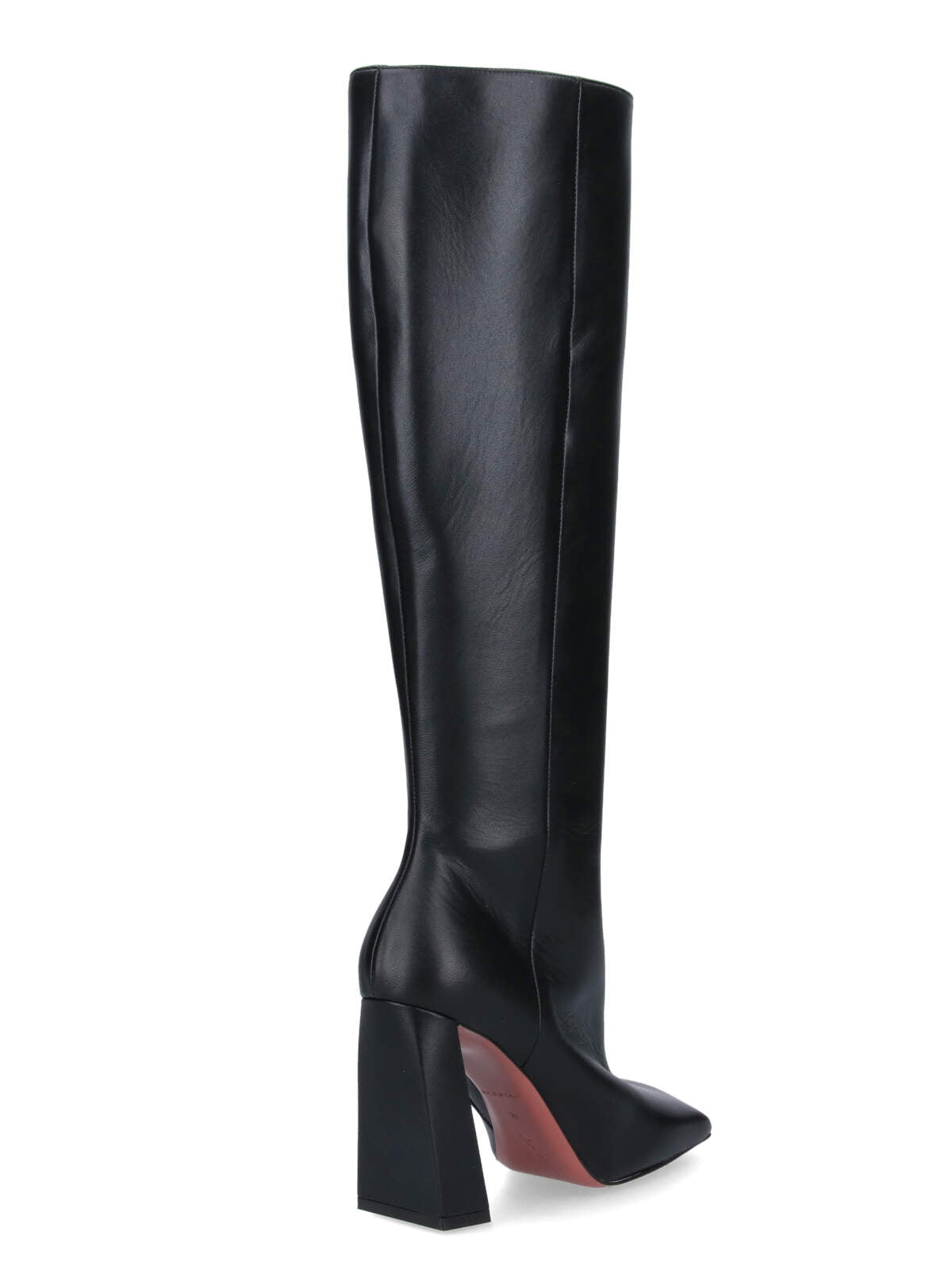 Amina Muaddi Boots Black Pelle
