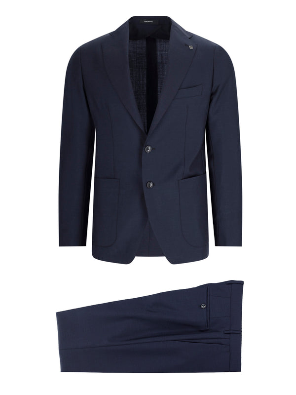 Tagliatore 87% Virgin wool pant suit in navy