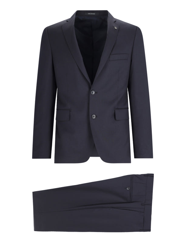 Tagliatore 100% lana vergine pant suit in navy