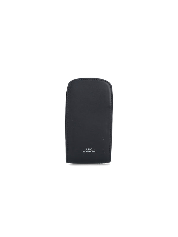 A.P.C. 100% pelle di vitello card case in black