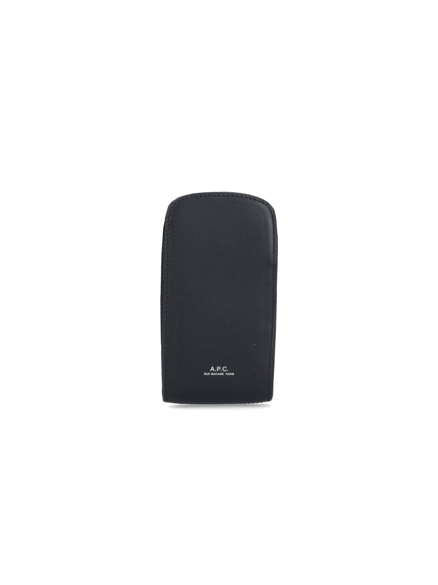 A.P.C. 100% pelle di vitello card case in black