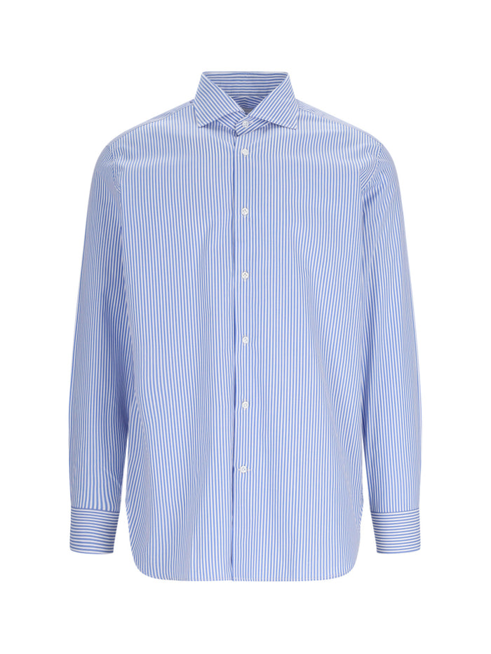 Laboratorio Del Carmine Shirts Blue Cotone
