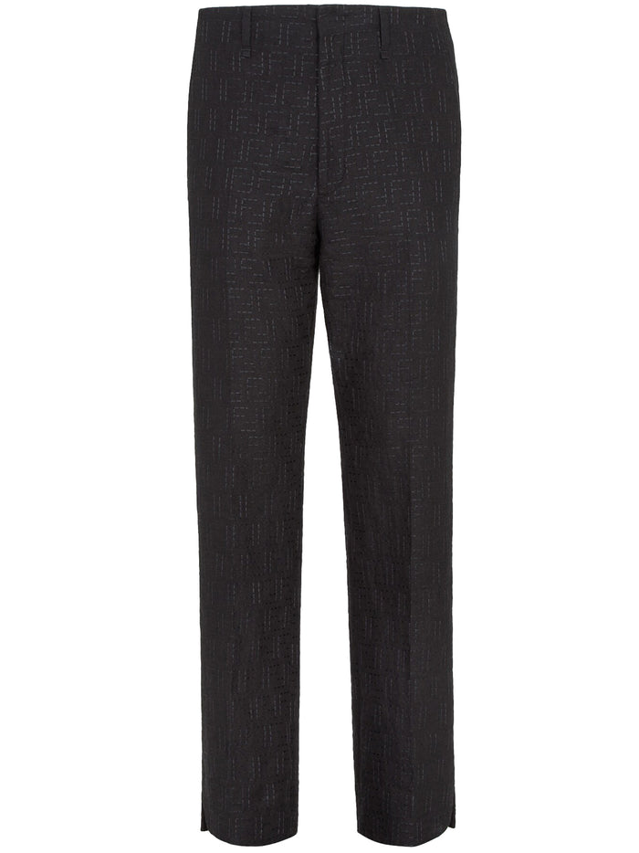 Trouser Lino Black Pantaloni