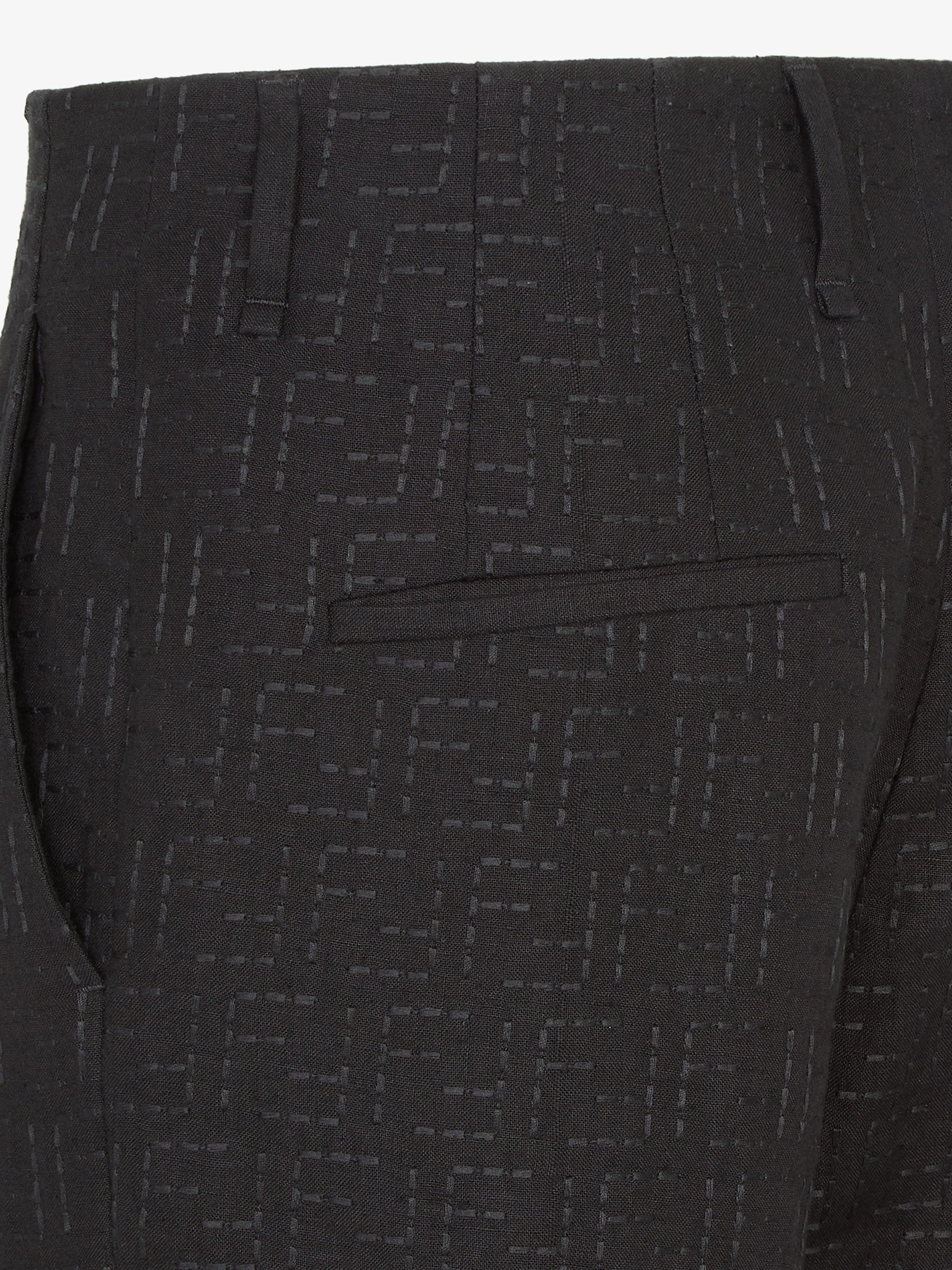 Trouser Lino Black Pantaloni