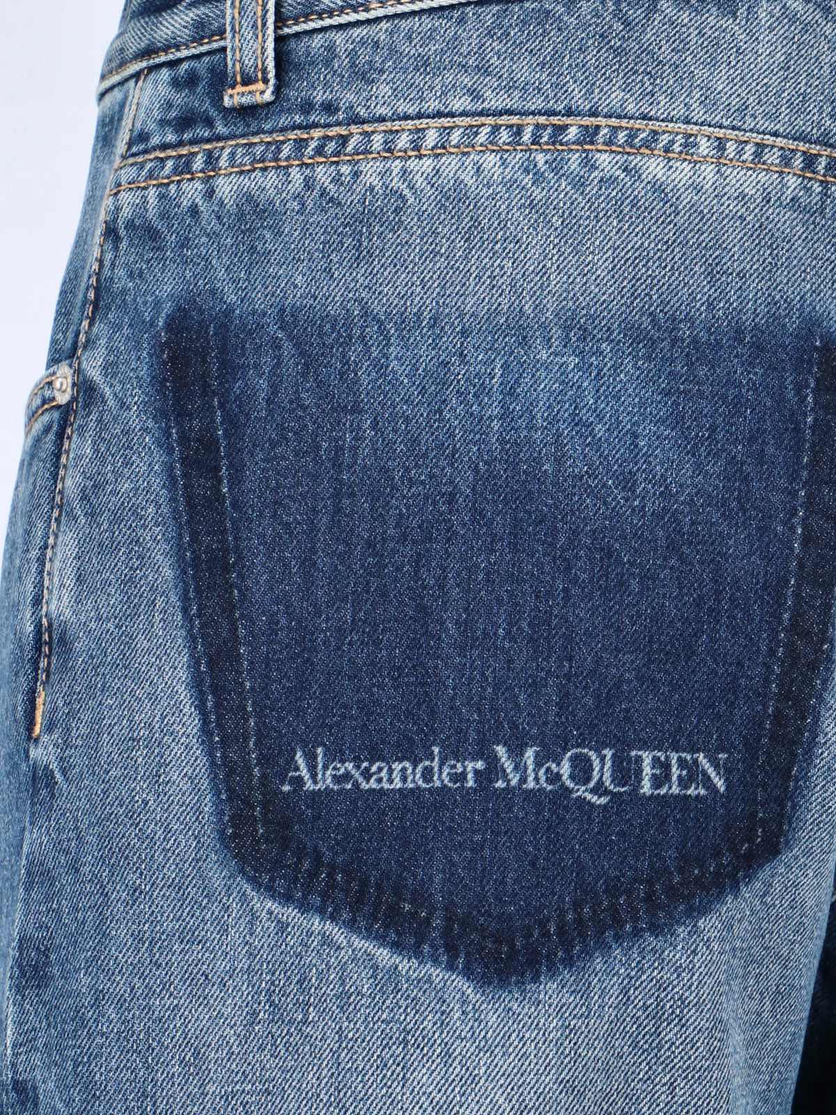 Alexander McQueen Jeans Blue Cotton