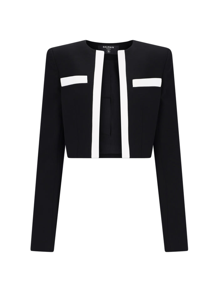 Balmain Jackets Black Viscose