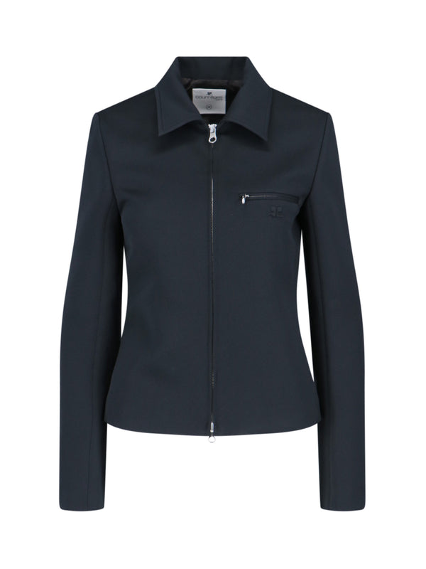 CourrèGes 83% Polyester jacket in navy