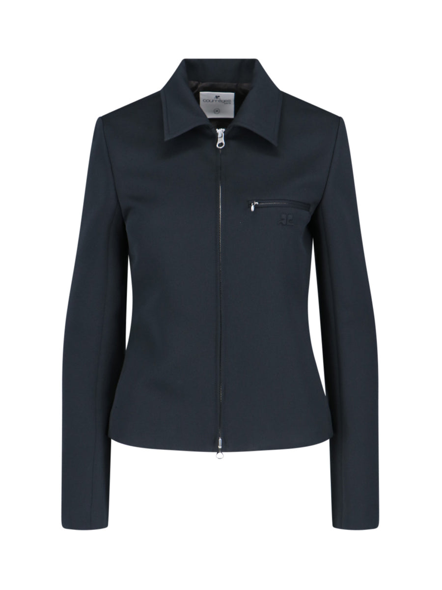 CourrèGes 83% Polyester jacket in navy