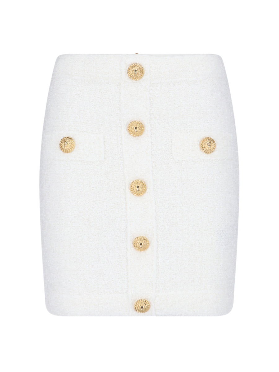 Balmain 38% Cotton skirt in white