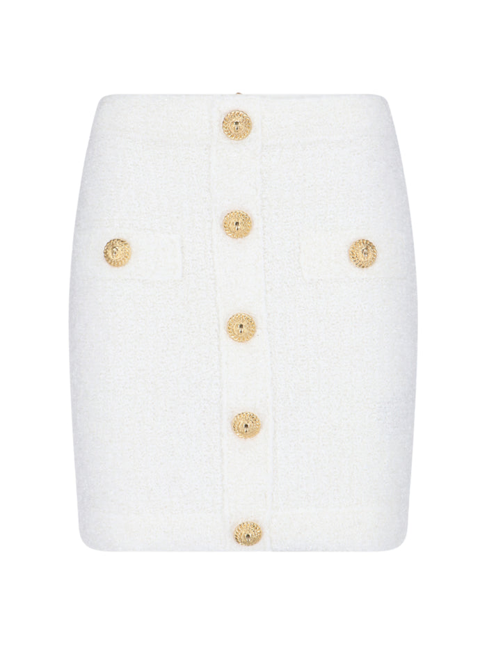 Balmain Skirts White Cotton