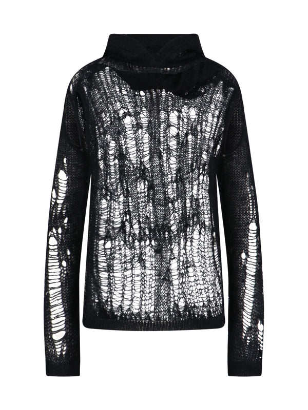 Rick Owens Knetmh 50% Nylon sweater in black