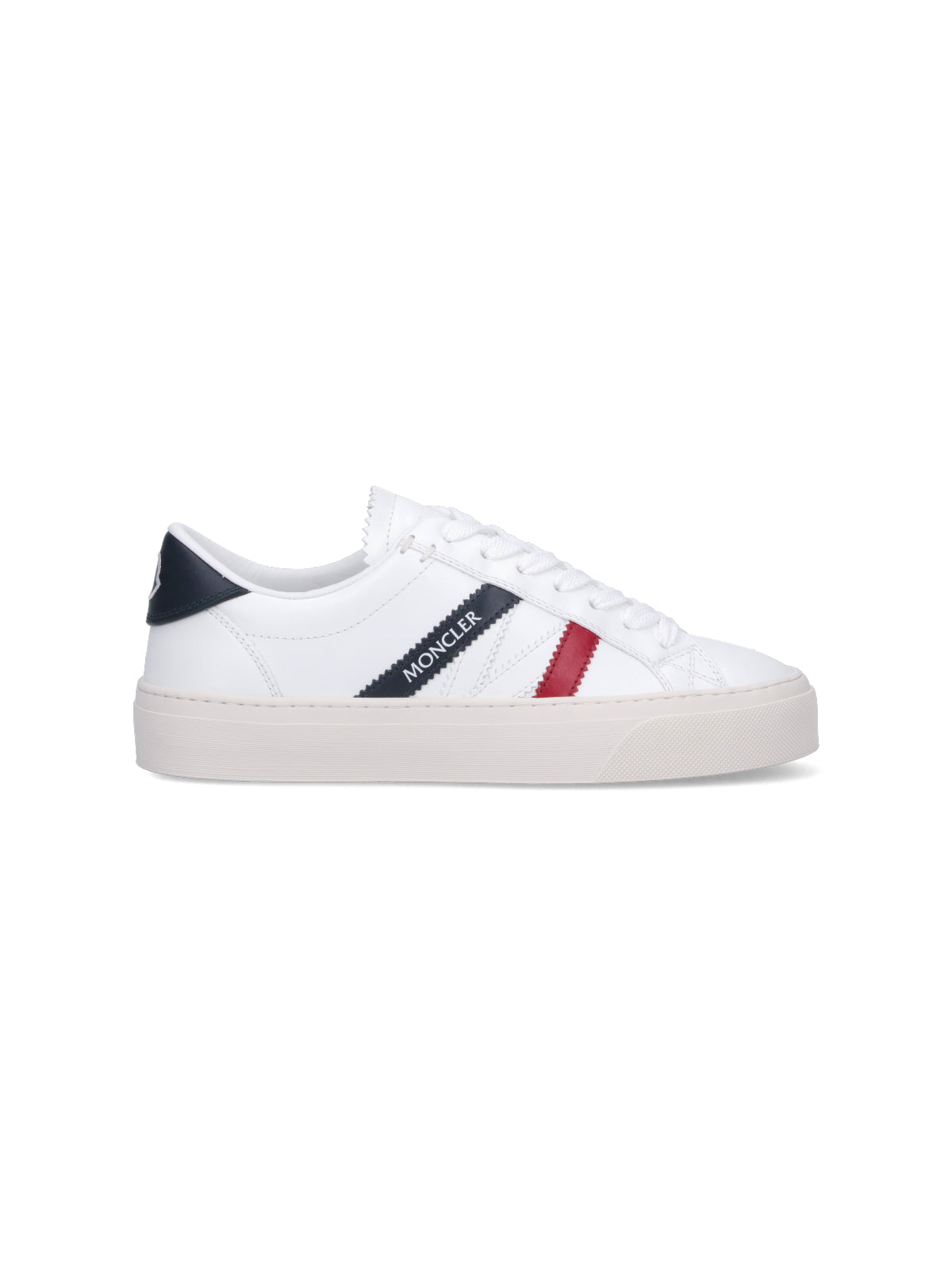 Moncler Sneakers White Leather Upper: Real