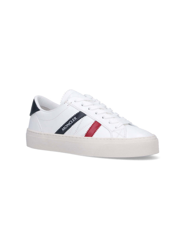 Moncler Sneakers White Leather Upper: Real