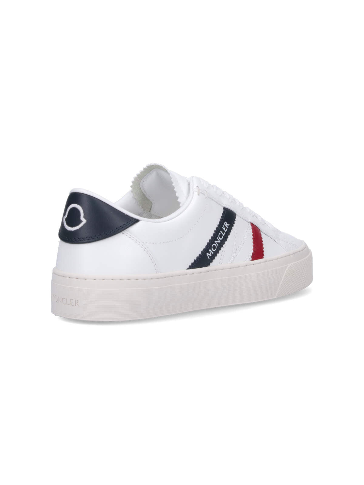 Moncler Sneakers White Leather Upper: Real
