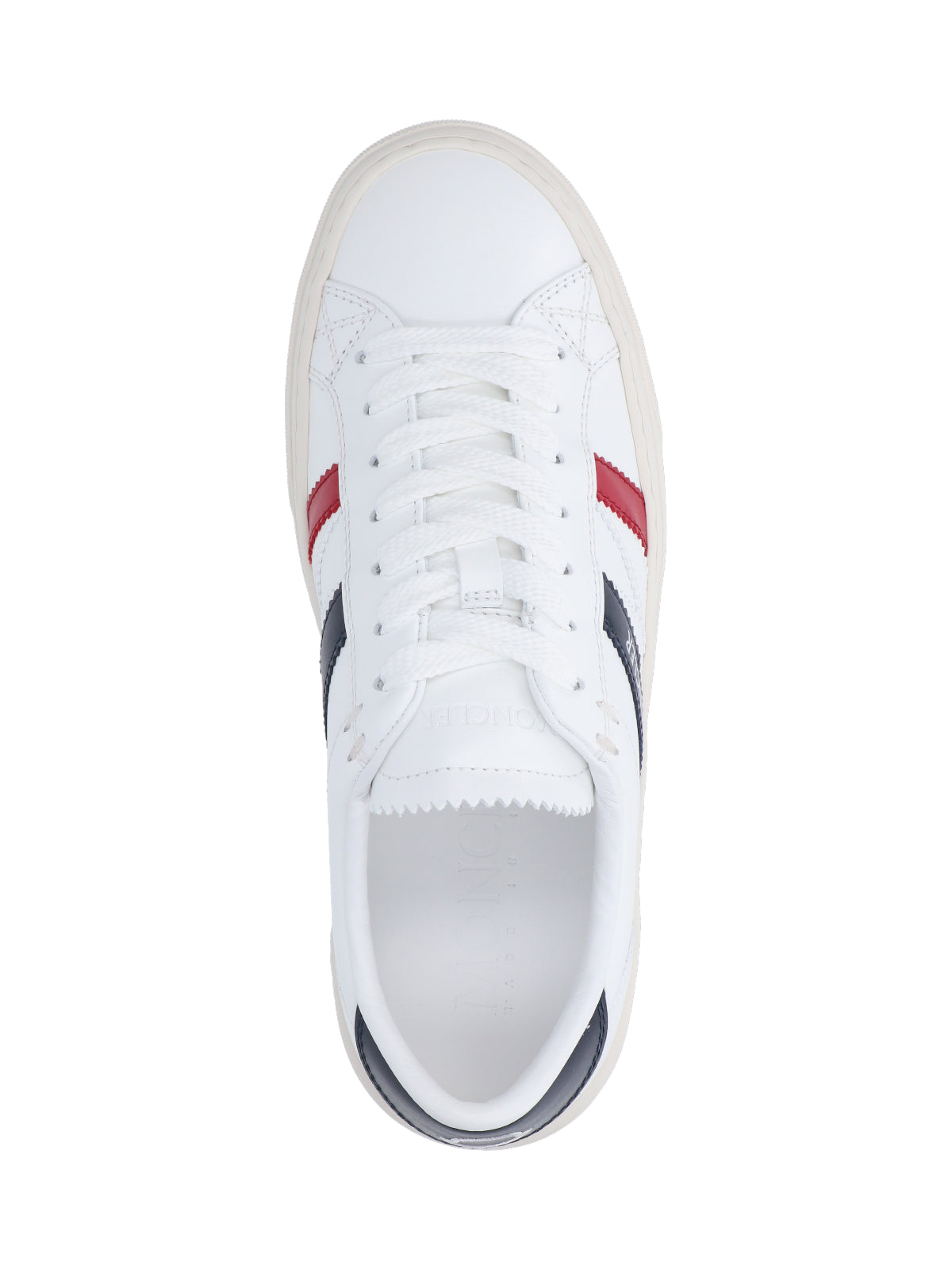 Moncler Sneakers White Leather Upper: Real