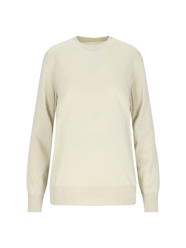 Jil Sander 100% Wool sweater in ivory