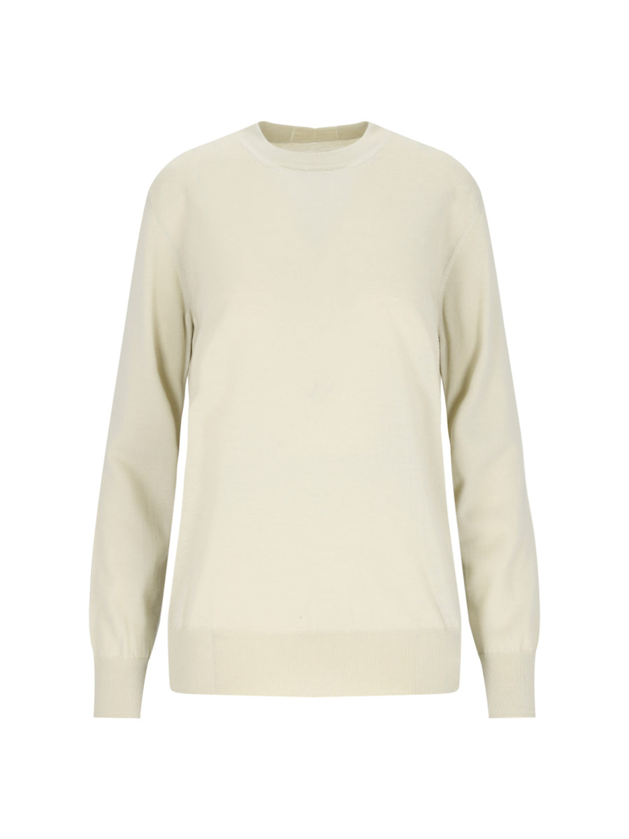 Jil Sander 100% Wool sweater in ivory