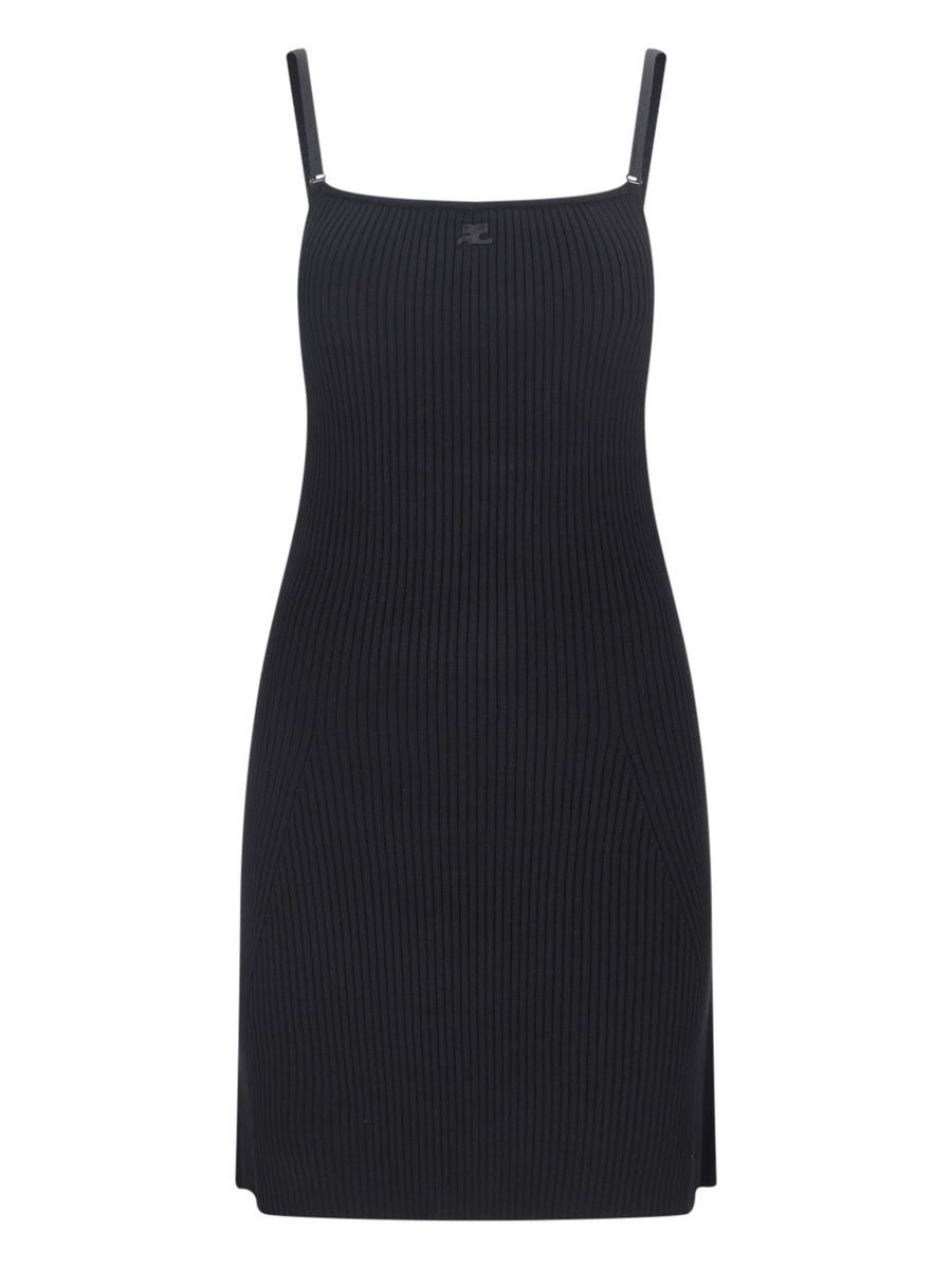 CourrèGes 70% Viscose dress in black