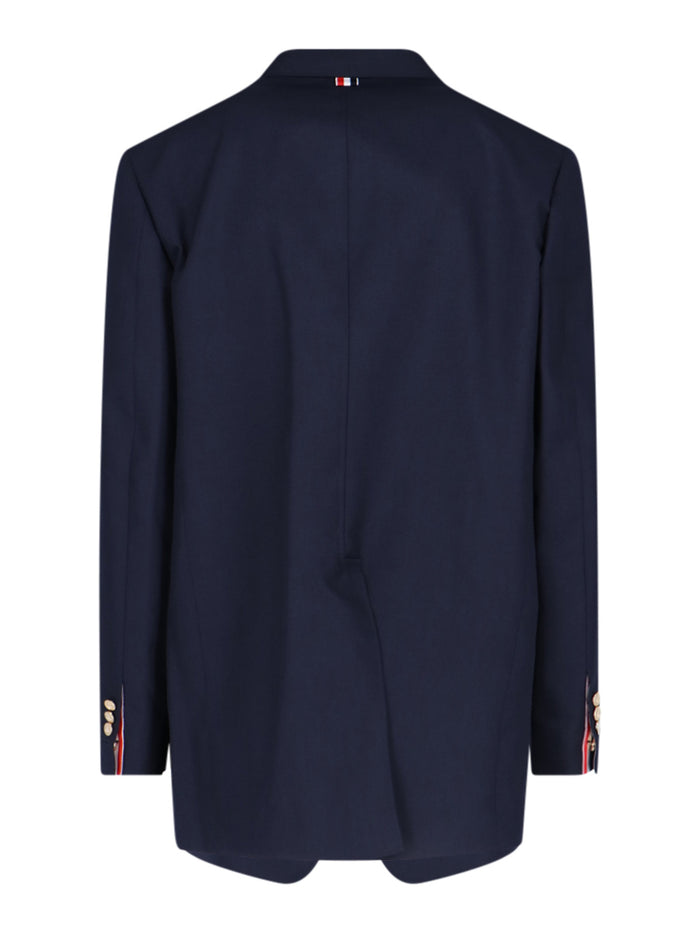 Thom Browne Jackets Blue Self: Virgin Wool