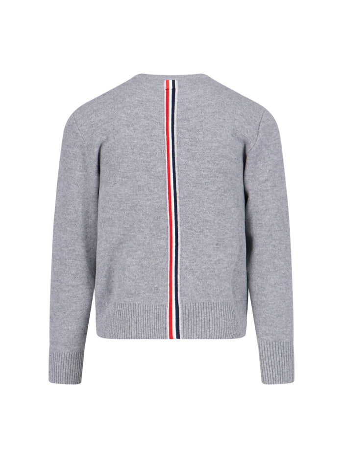 Thom Browne Sweaters Grey Virgin Wool