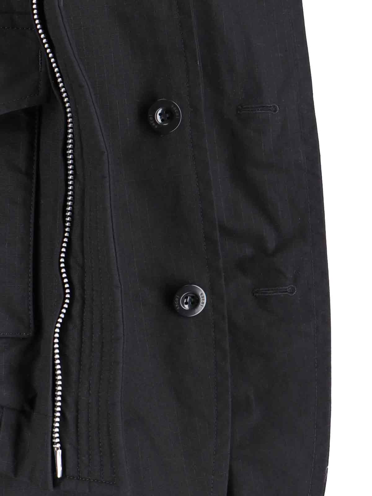 Sacai Jackets Black Cotton