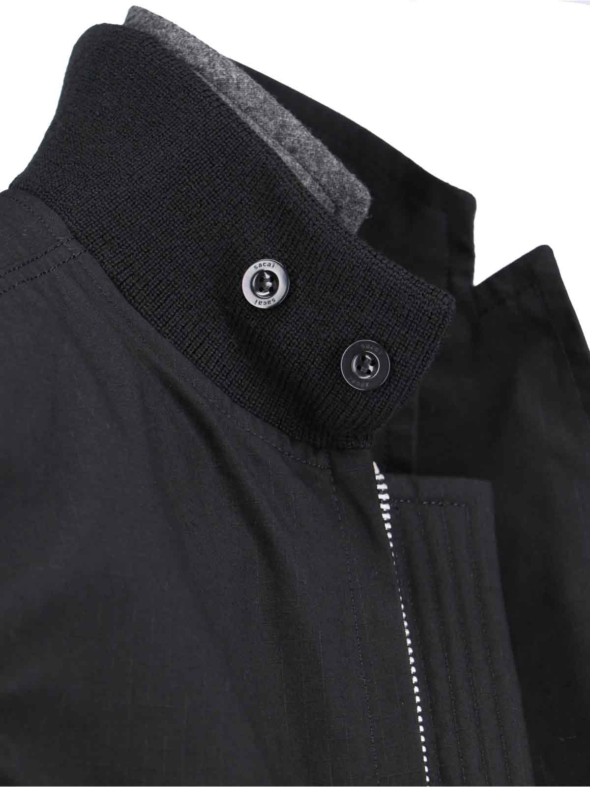 Sacai Jackets Black Cotton
