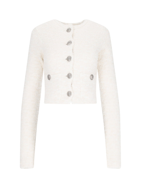 Balenciaga 73% Cotton cardigan in white
