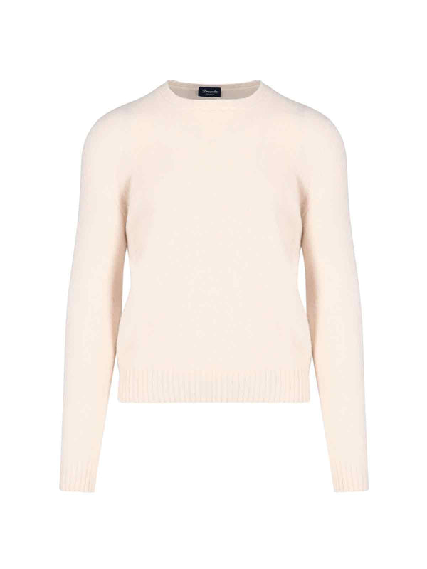 Drumohr 100% lambswool sweater in white