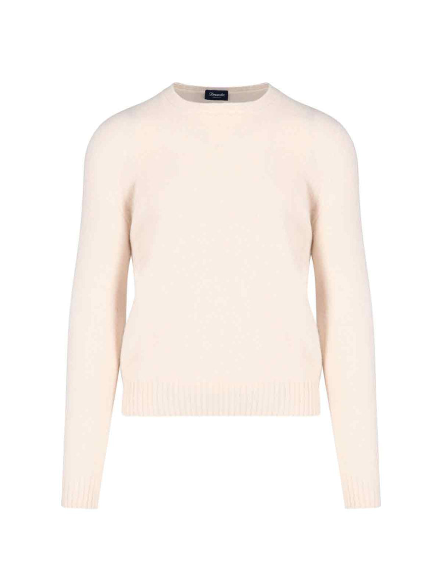 Drumohr 100% lambswool sweater in white