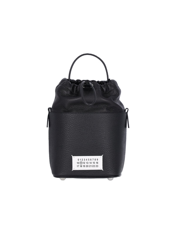 Maison Margiela Body: 100% Deerskin bucket bag in black