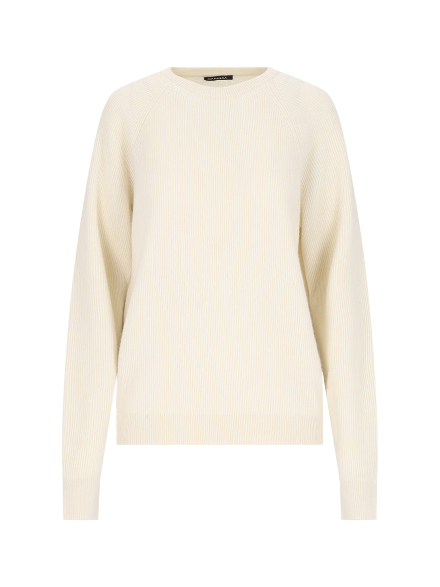 Canessa 100% Cashmere sweater in white