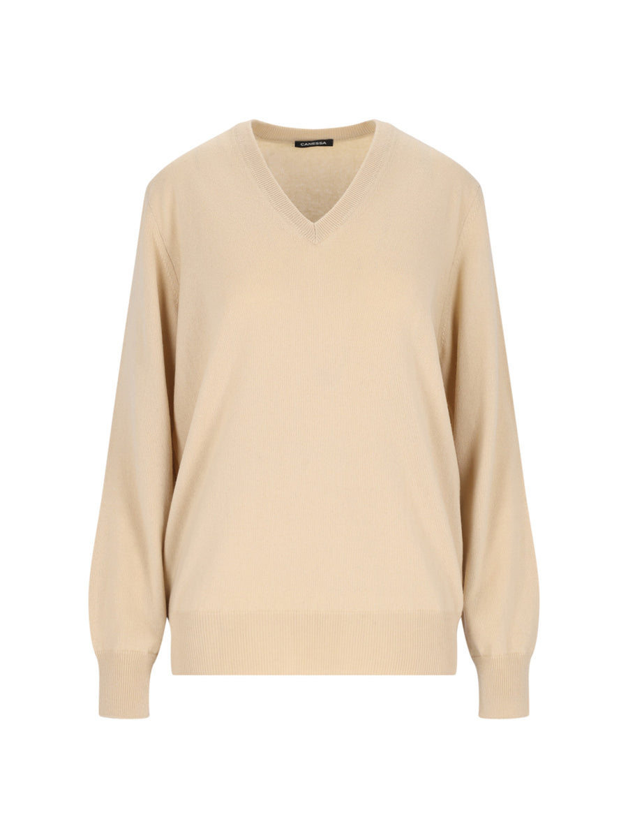 Canessa 100% Cashmere sweater in beige