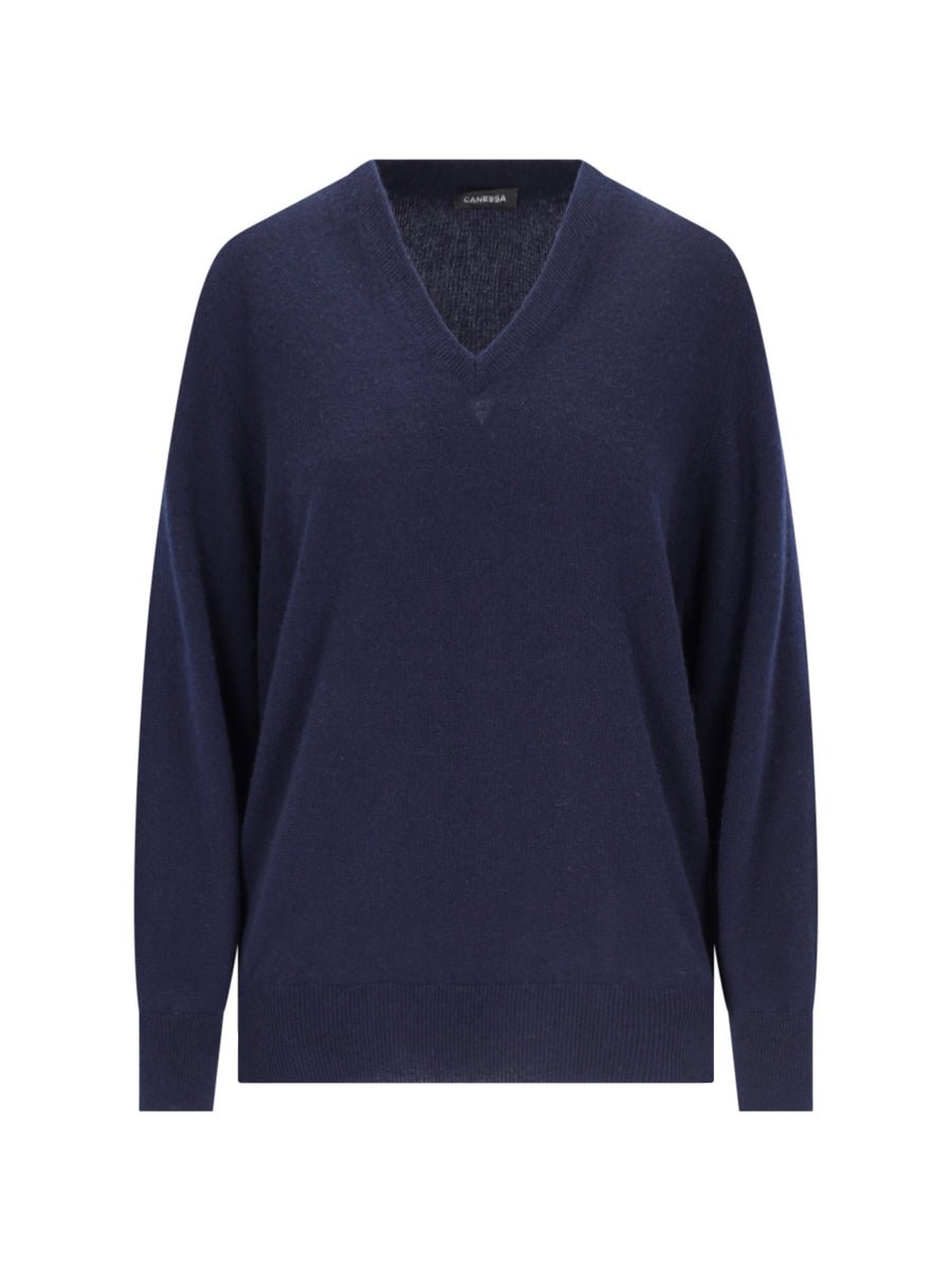 Canessa 100% Cashmere sweater in navy