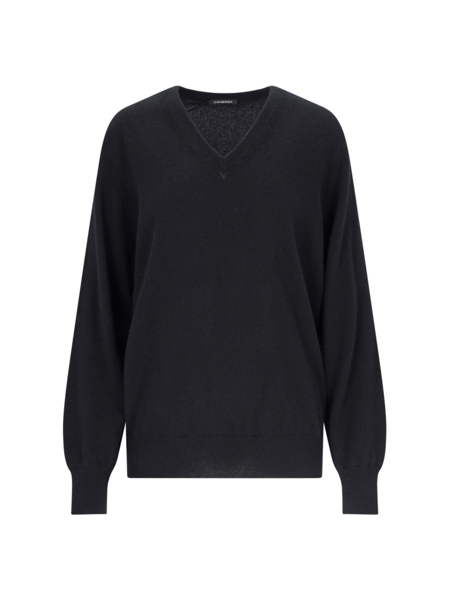 Canessa 100% Cashmere sweater in black