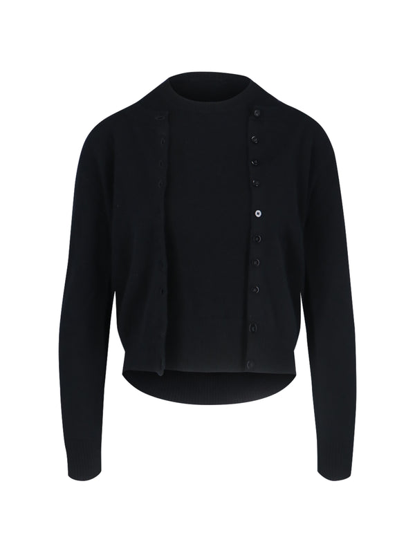 Canessa 100% Cashmere cardigan in black
