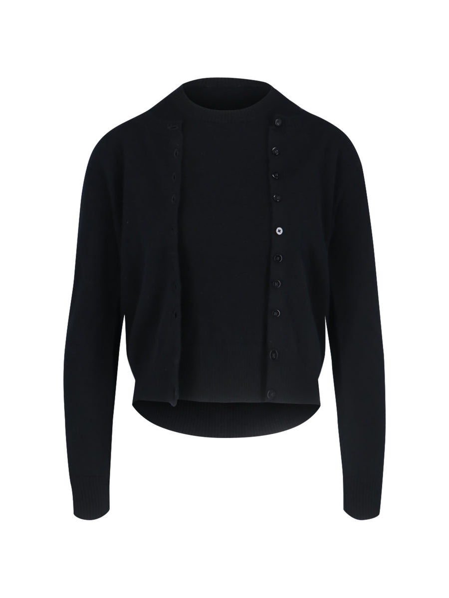 Canessa 100% Cashmere cardigan in black