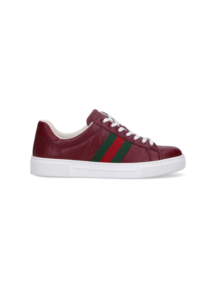 Gucci Sneakers Red Fabric: Viscose