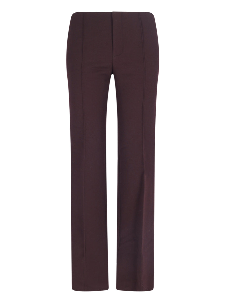 Chloè Outer Shell: 100% Virgin Wool; Pocket Lining: 51% Viscose trousers in brown